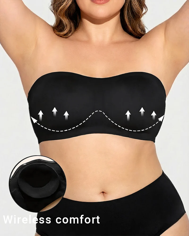 Non-Slip Crossover Side Hook Bandeau Bra - Image 5
