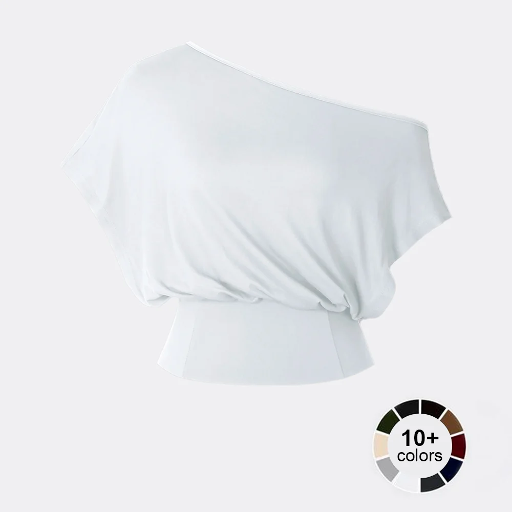 One Shoulder Casual Fashion Tee - Image 10