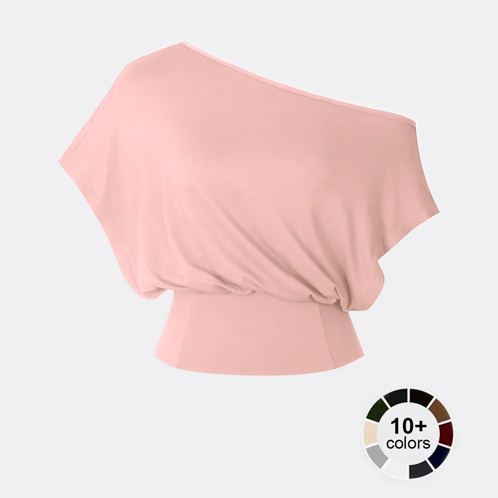 One Shoulder Casual Fashion Tee - Image 15