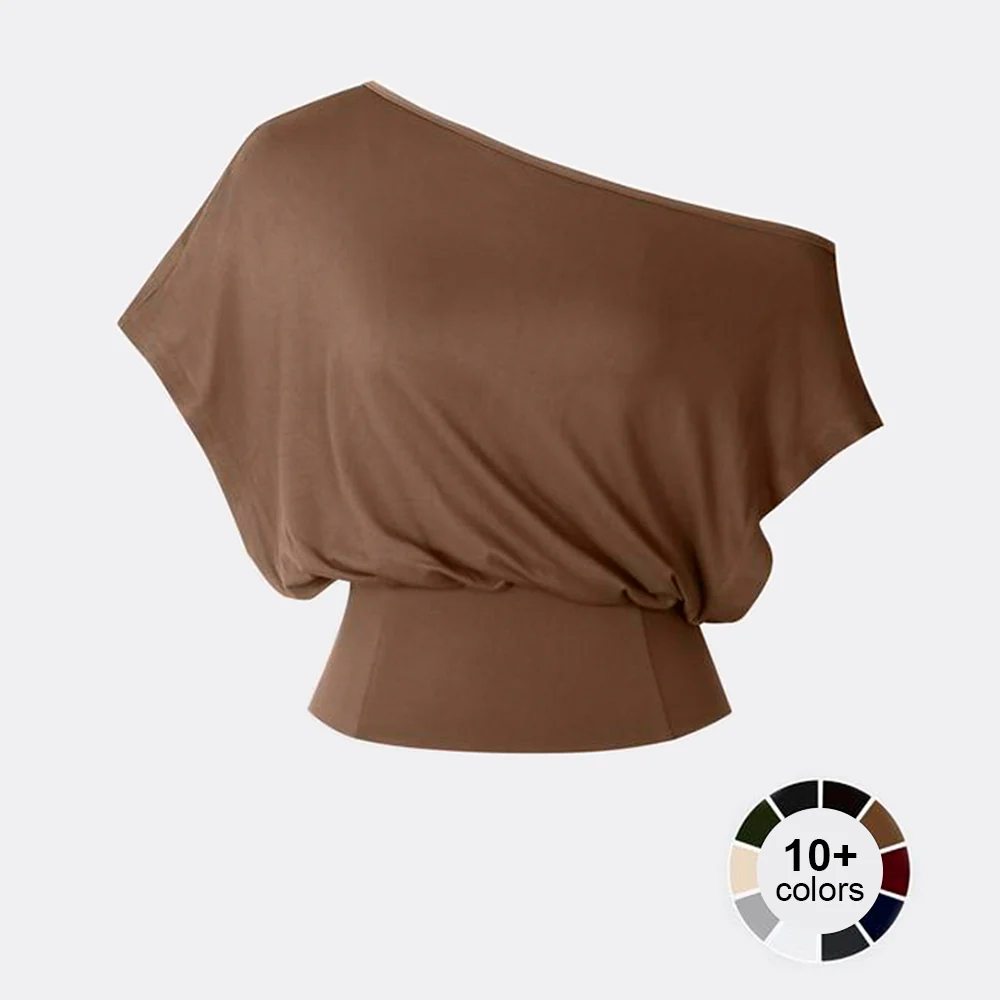 One Shoulder Casual Fashion Tee - Image 5
