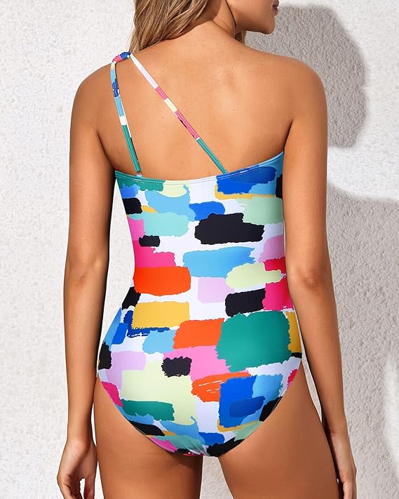 One Shoulder One Piece Swimsuit for Women - Image 13