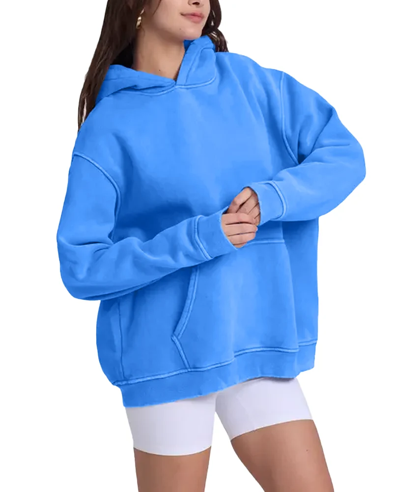 Oversized Unisex Acid Wash Hoodie Pullover - Image 7
