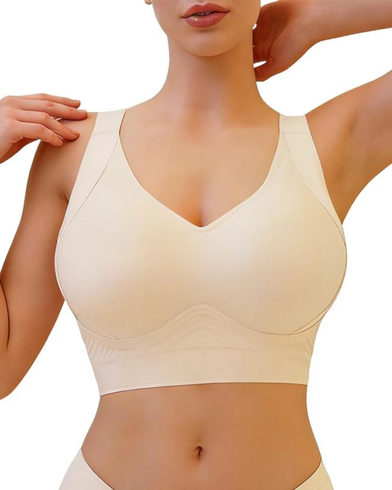 Plus Size Back Fat Smoothing Bra Jelly Seamless Push Up - Image 3