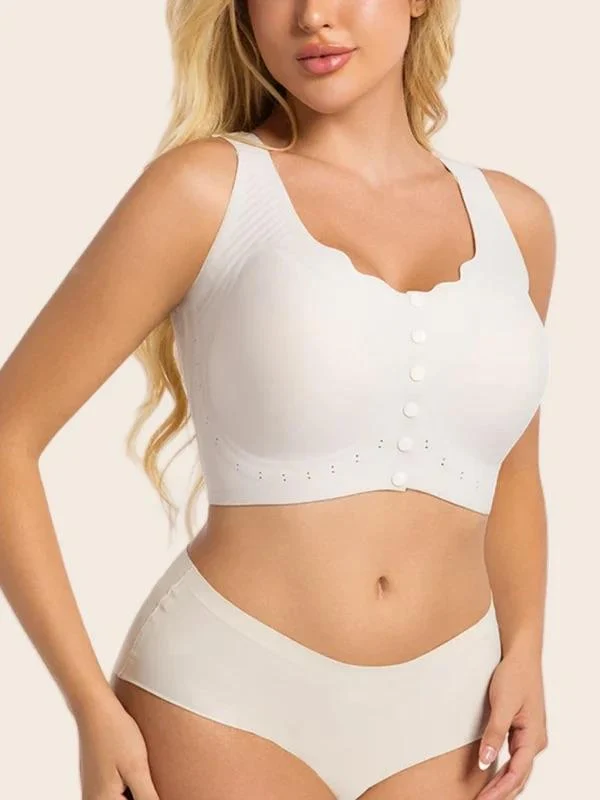 Plus Size Wireless Front-Close Comfort Jelly Bra - Image 4
