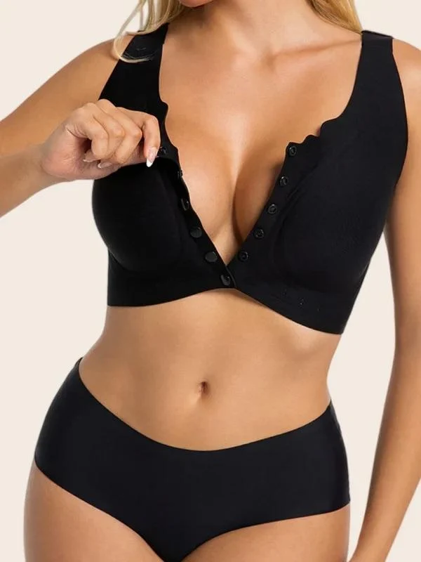 Plus Size Wireless Front-Close Comfort Jelly Bra - Image 7