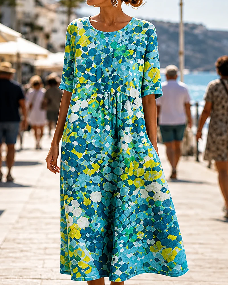 Printed Loose Dress - Image 2