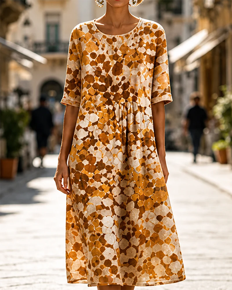 Printed Loose Dress - Image 5
