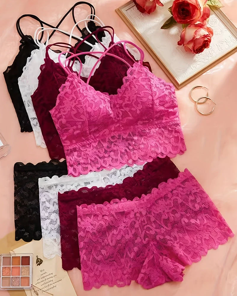 Romantic Lace Bralette & Panty Bundle - Image 2