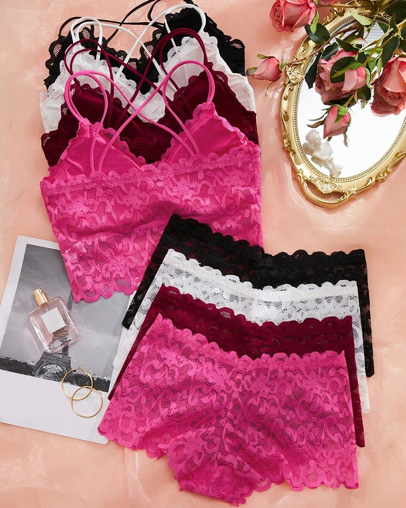 Romantic Lace Bralette & Panty Bundle - Image 3