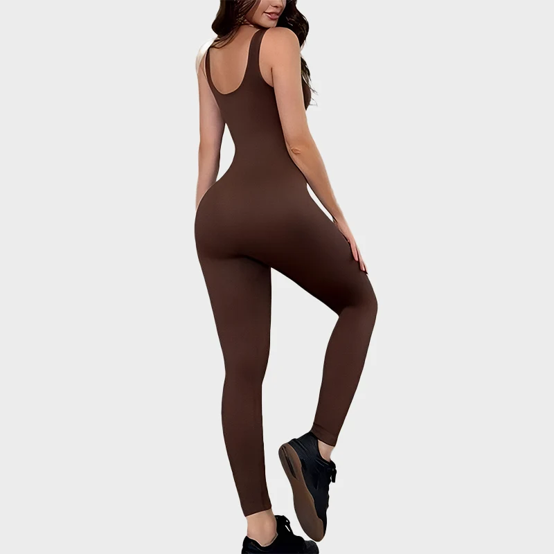 Seamless Square Neck Sport Jumpsuit - Image 7