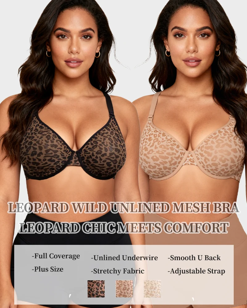 Sexy Sheer Zebra Mesh Underwire Bra - Image 6