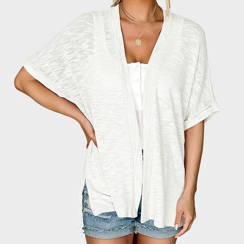 Short-sleeved casual solid coat - Image 11