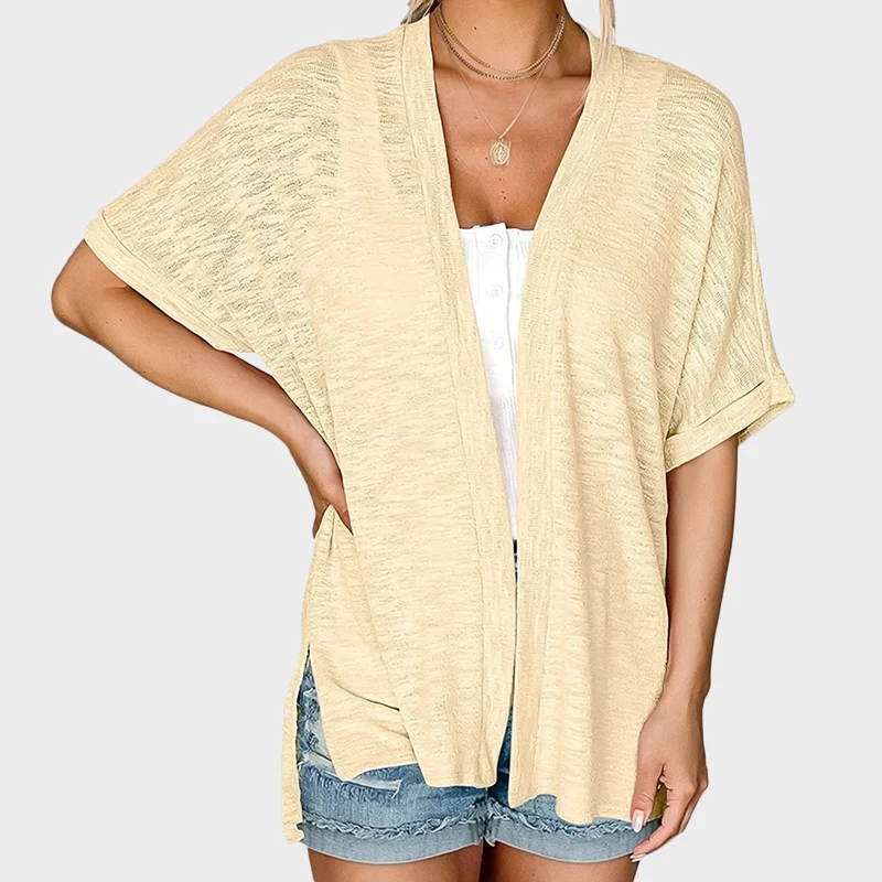 Short-sleeved casual solid coat - Image 14