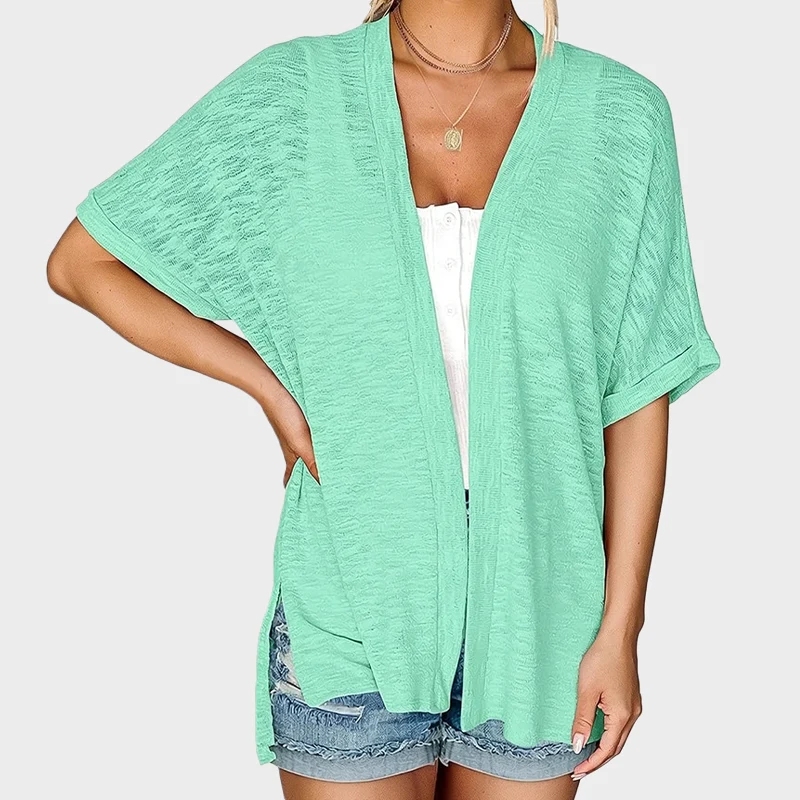 Short-sleeved casual solid coat - Image 15