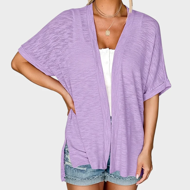 Short-sleeved casual solid coat - Image 16