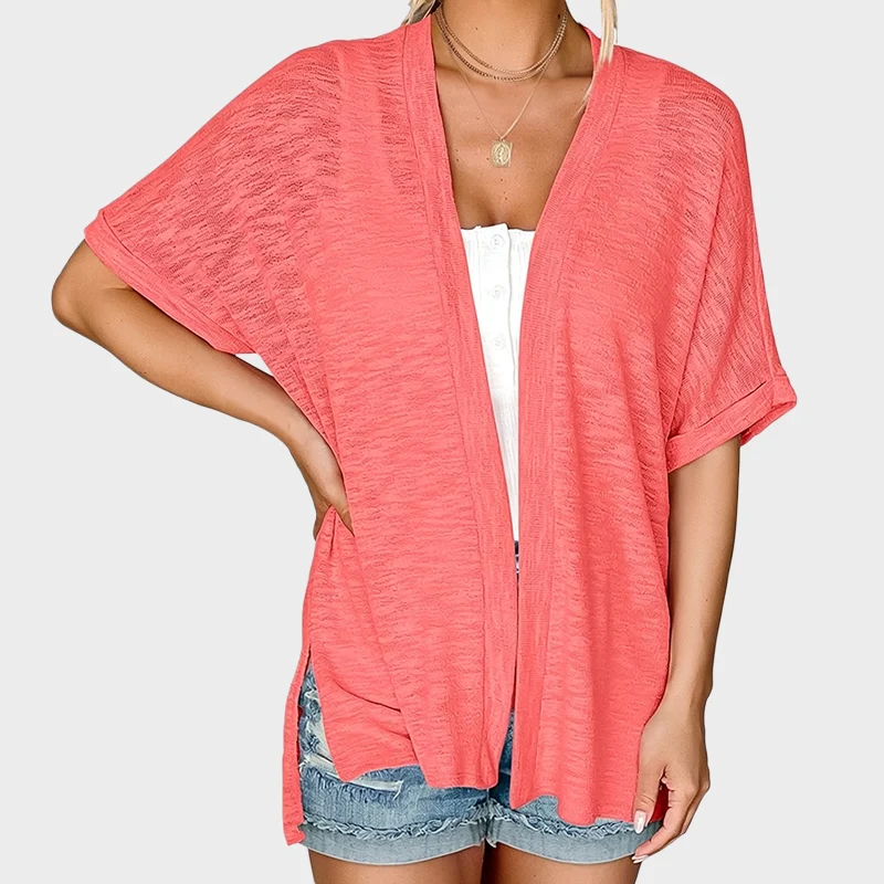 Short-sleeved casual solid coat - Image 17