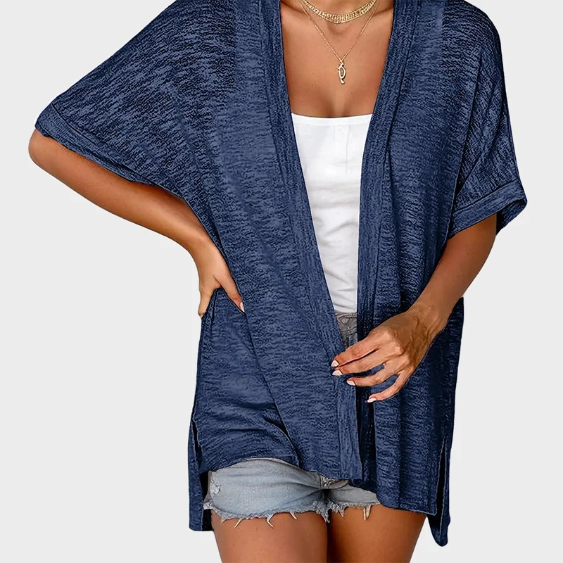 Short-sleeved casual solid coat - Image 18