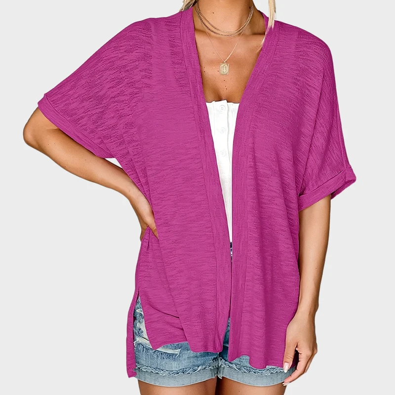 Short-sleeved casual solid coat - Image 9