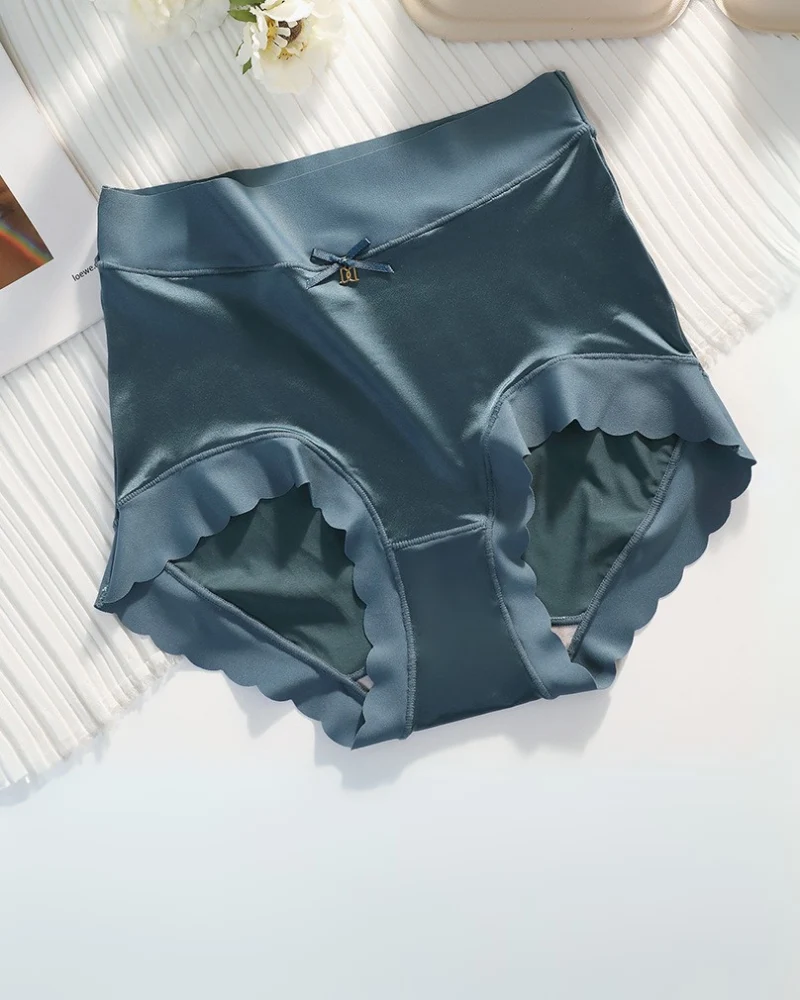 Silky High-Waist Seamless Briefs With Scalloped Edges (6 pack) - Image 10
