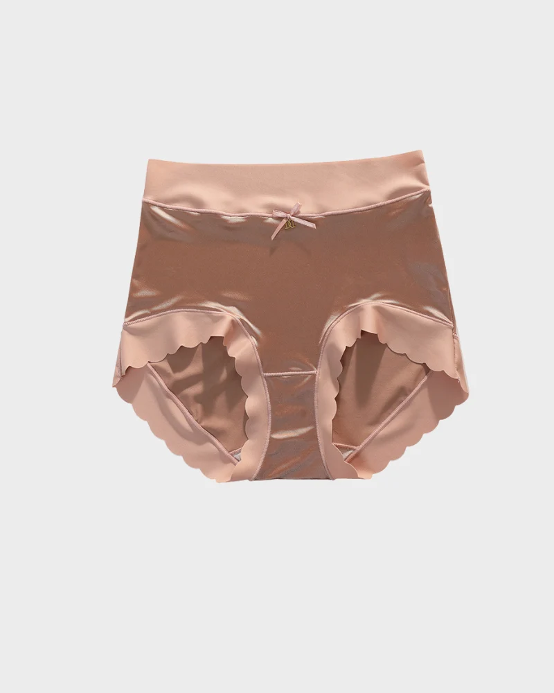 Silky High-Waist Seamless Briefs With Scalloped Edges (6 pack) - Image 12