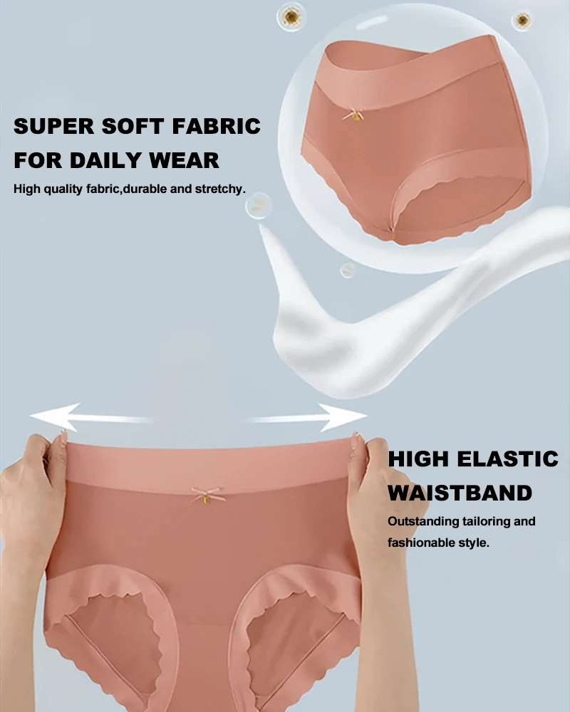 Silky High-Waist Seamless Briefs With Scalloped Edges (6 pack) - Image 13