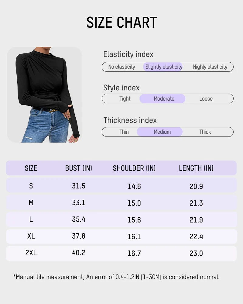 Slim Fit Ruched High-Neck T-Shirt Top - Image 18