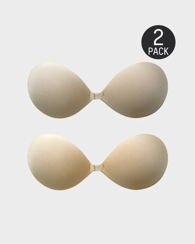 Front Closure Adhesive Invisible Push-Up Bra(2 Pairs) - Image 9