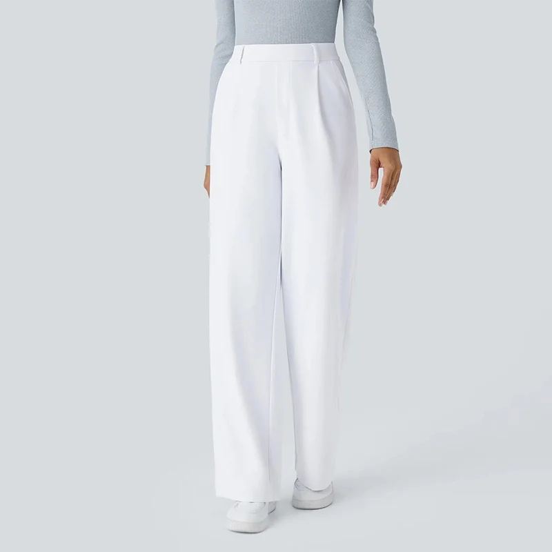 High-Waist Straight-Leg Work Pants Set - Image 14