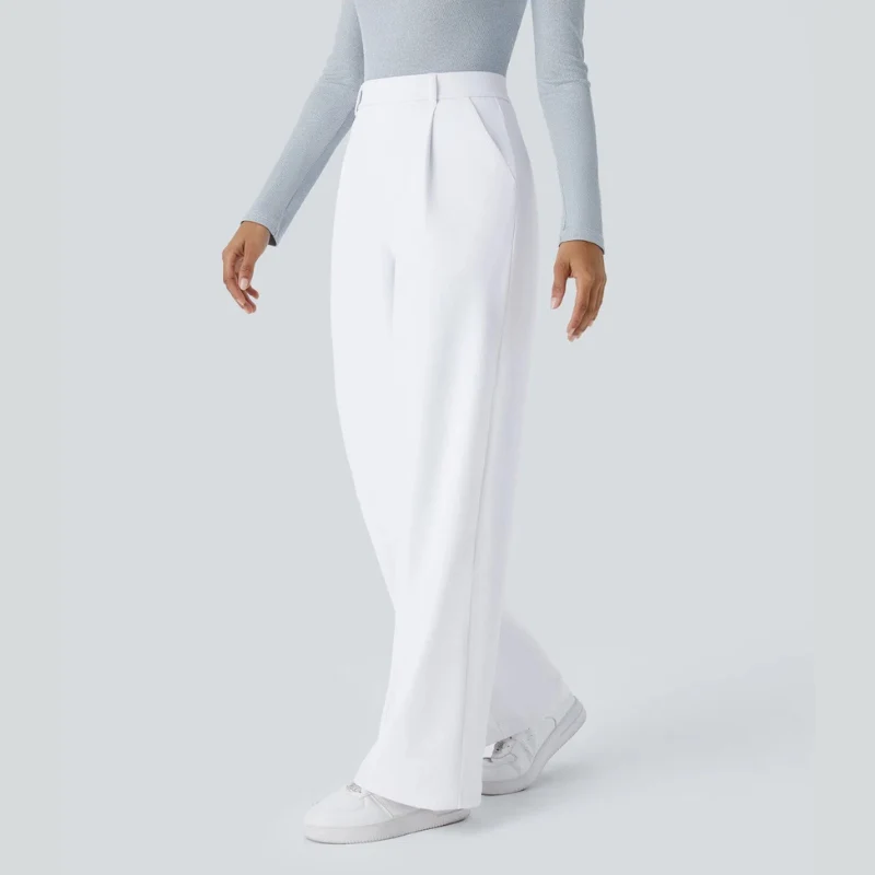 High-Waist Straight-Leg Work Pants Set - Image 16