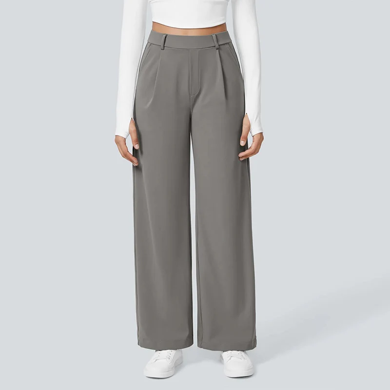 High-Waist Straight-Leg Work Pants Set - Image 2