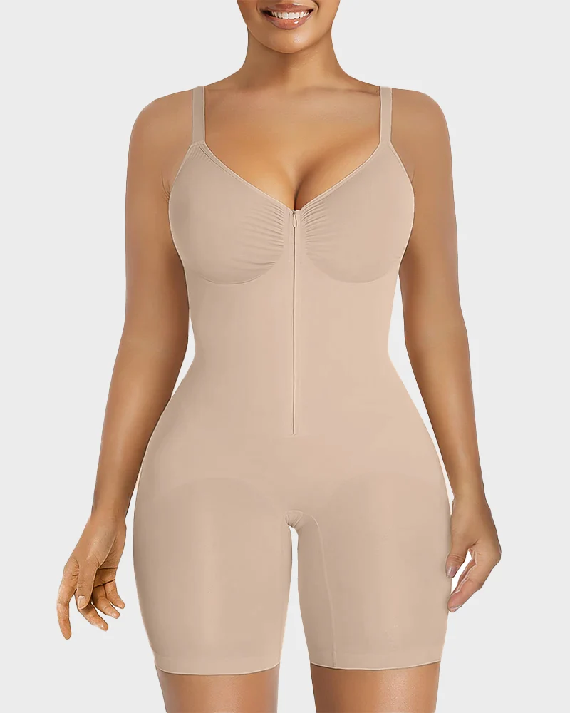 Women's Tummy Control Zip Bodysuit - Image 12