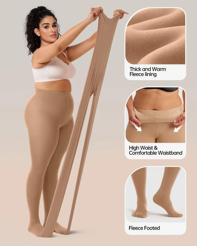 One-Seam Ultra-Soft Brushed Sheer Leggings - Image 2