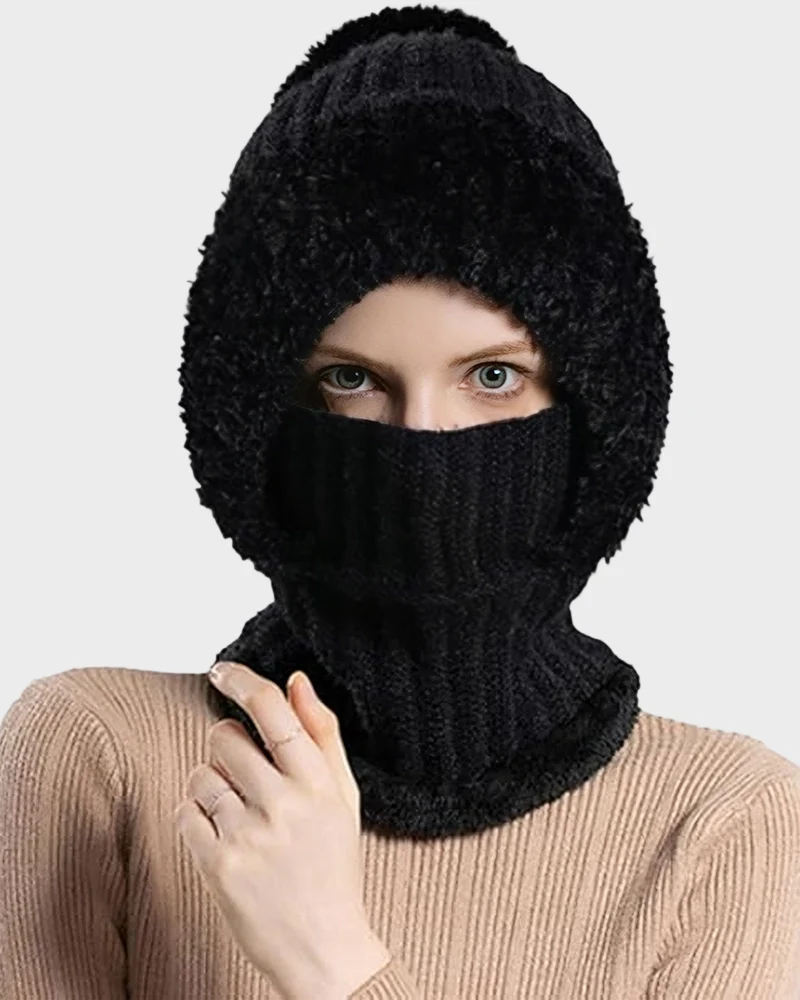 Thick Warm Knit Beanie with Pom Pom for Winter - Image 17
