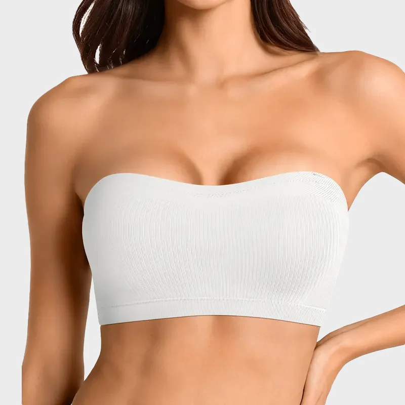 Non-Slip Bandeau Seamless Wireless Strapless Bra - Image 12