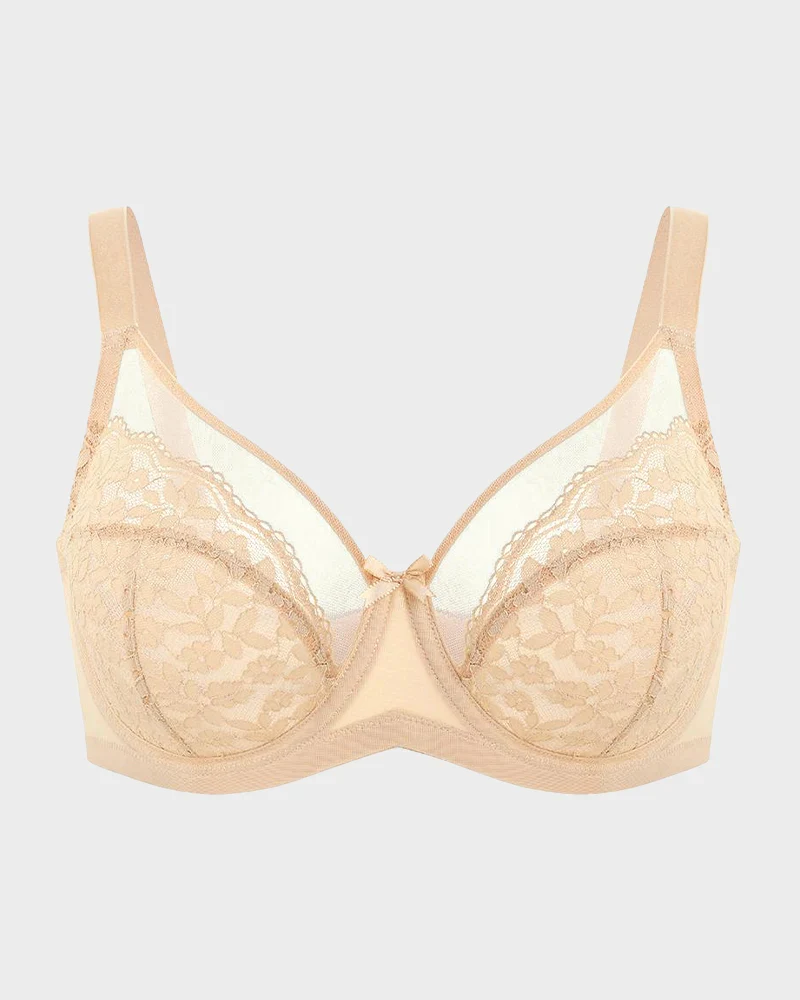 Floral Lace Minimizer Comfort Bra - Image 20