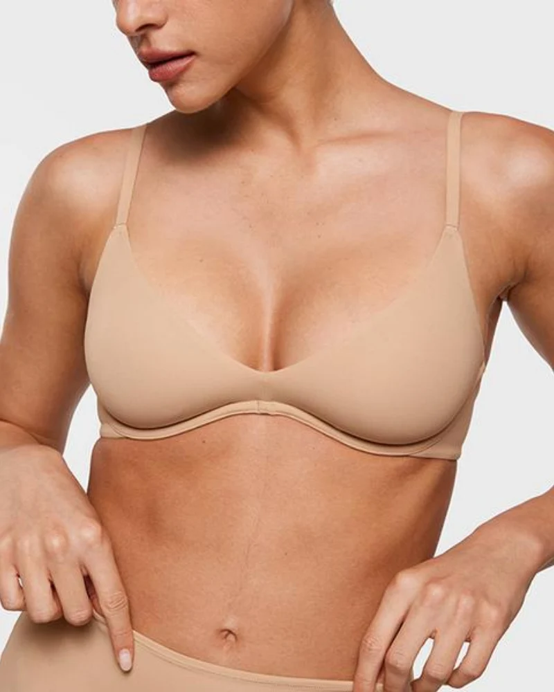 Unlined Plunge Balconette Bra with Underwire - Image 6