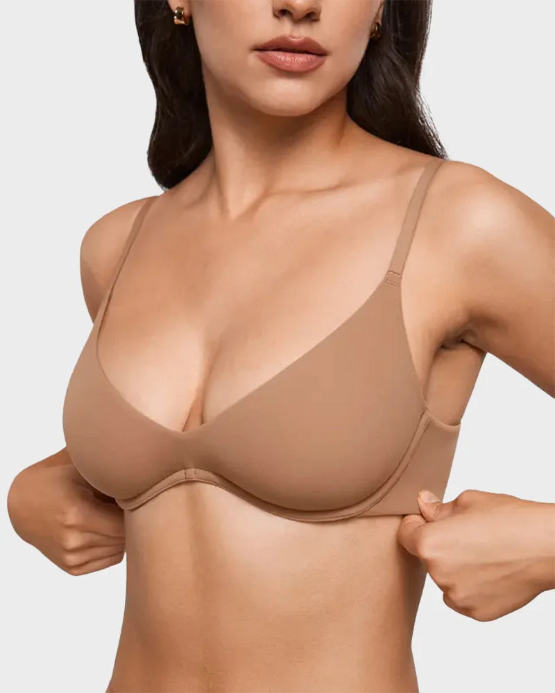 Unlined Plunge Balconette Bra with Underwire - Image 8