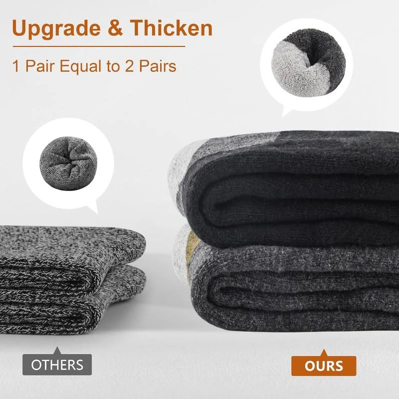 Warm Breathable Merino Wool Hiking Socks - Image 5