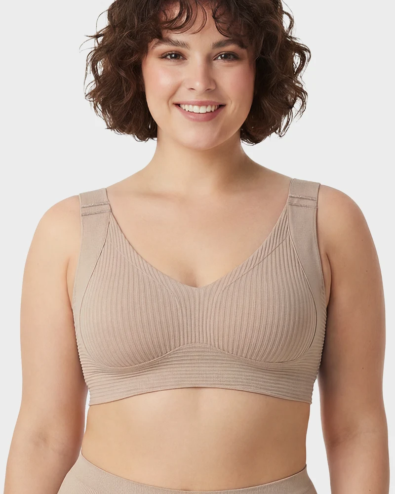 ️Women's Ribbed Push Up Adjustable Wireless Bra - Image 13