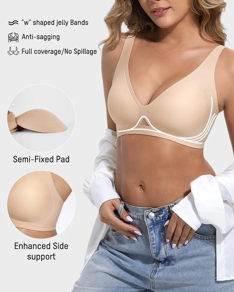 Wireless Jelly Deep-V Push-Up Bra - Image 4