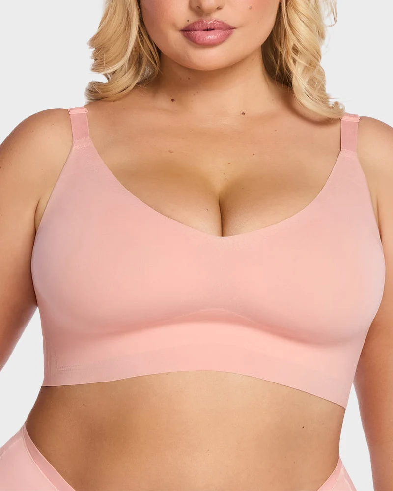 Wireless V-Neck Back & Side Smoothing Bra - Image 17