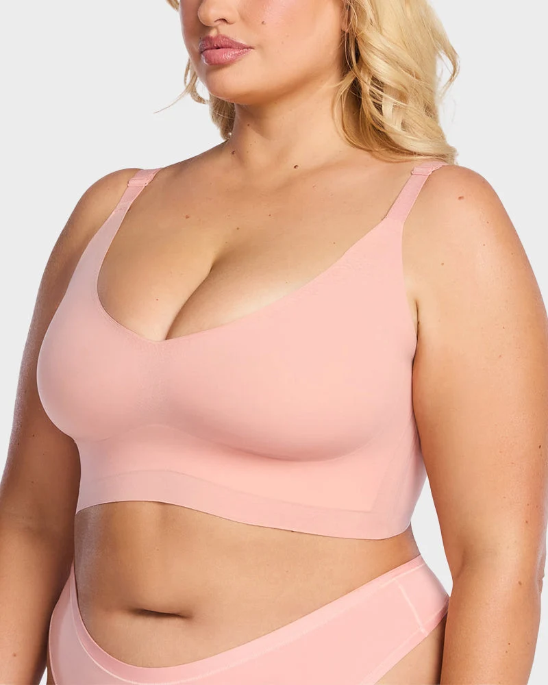 Wireless V-Neck Back & Side Smoothing Bra - Image 18