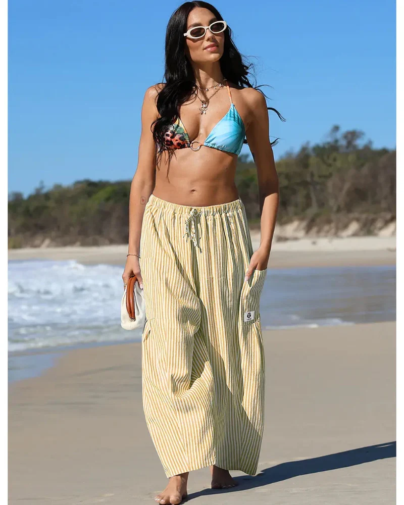 Women’s Loose Plaid Wide Leg Pants with Pockets - Image 13