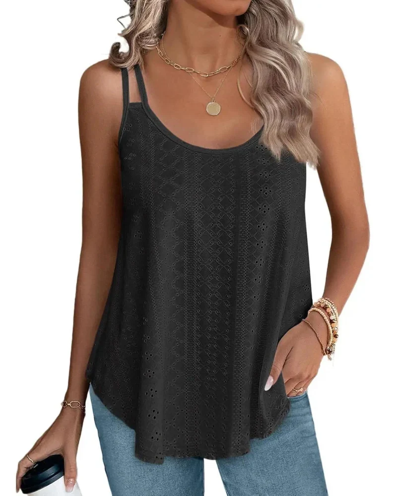 Women’s Peplum Tank Tops Sleeveless V-Neck Stretchy Summer Babydoll Tops - Image 24