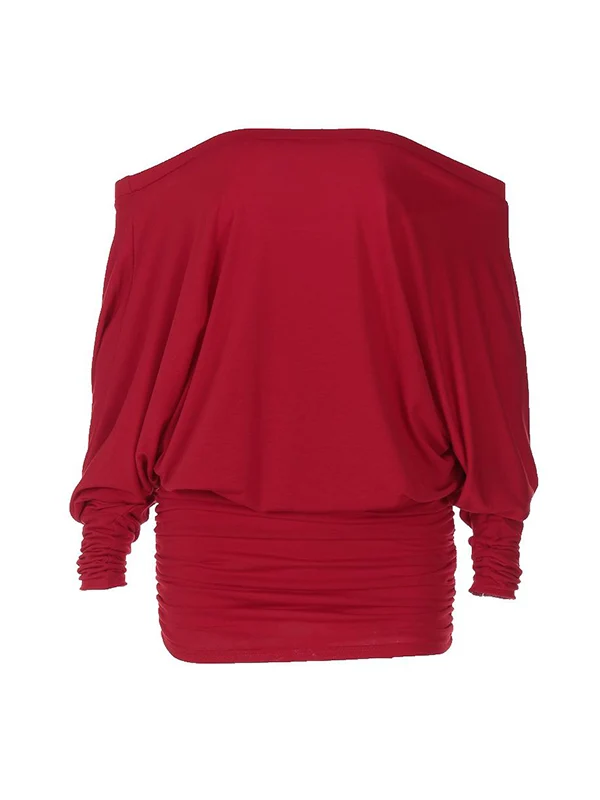 Women's Solid Off The Shoulder Sheer Ruched Dress - Image 12