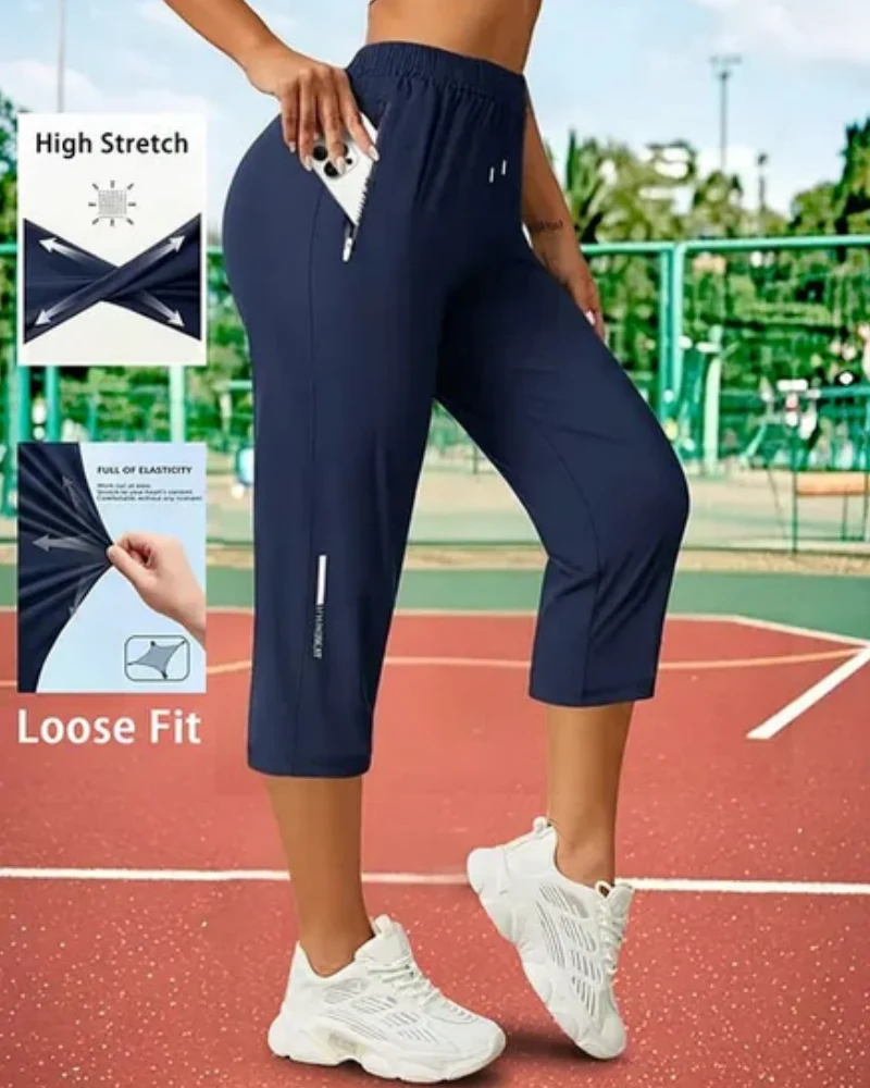 Women’s summer Stretch Capris – Loose, Breathable, Pocketed - Image 6