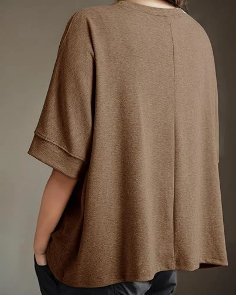 Women's Casual Oversized Tee Comfortable Soft Basic Top - Image 10