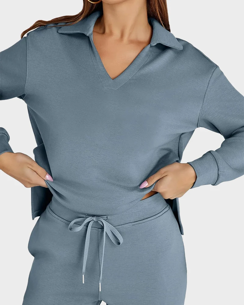 Women's Fall Transition 2-Piece Set - Breathable & Wrinkle Resistant Sweatsuits Sets - Image 2