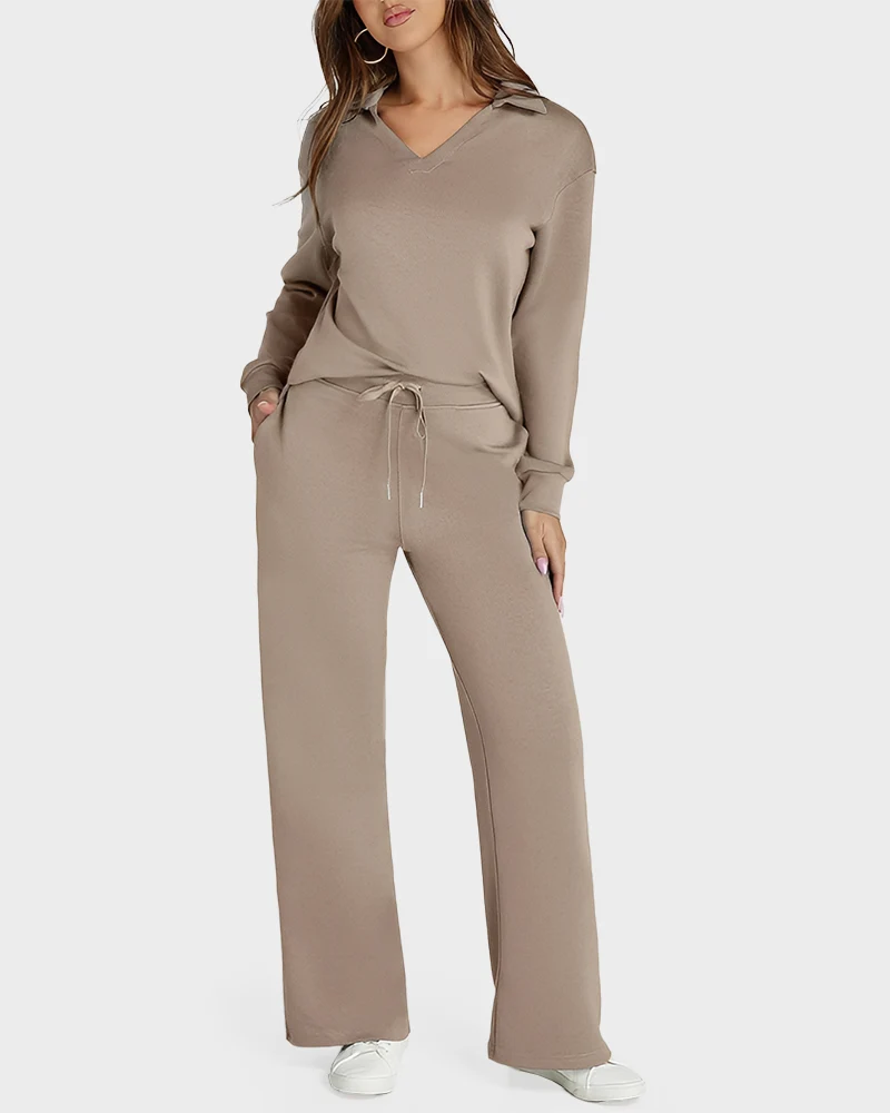 Women's Fall Transition 2-Piece Set - Breathable & Wrinkle Resistant Sweatsuits Sets - Image 4