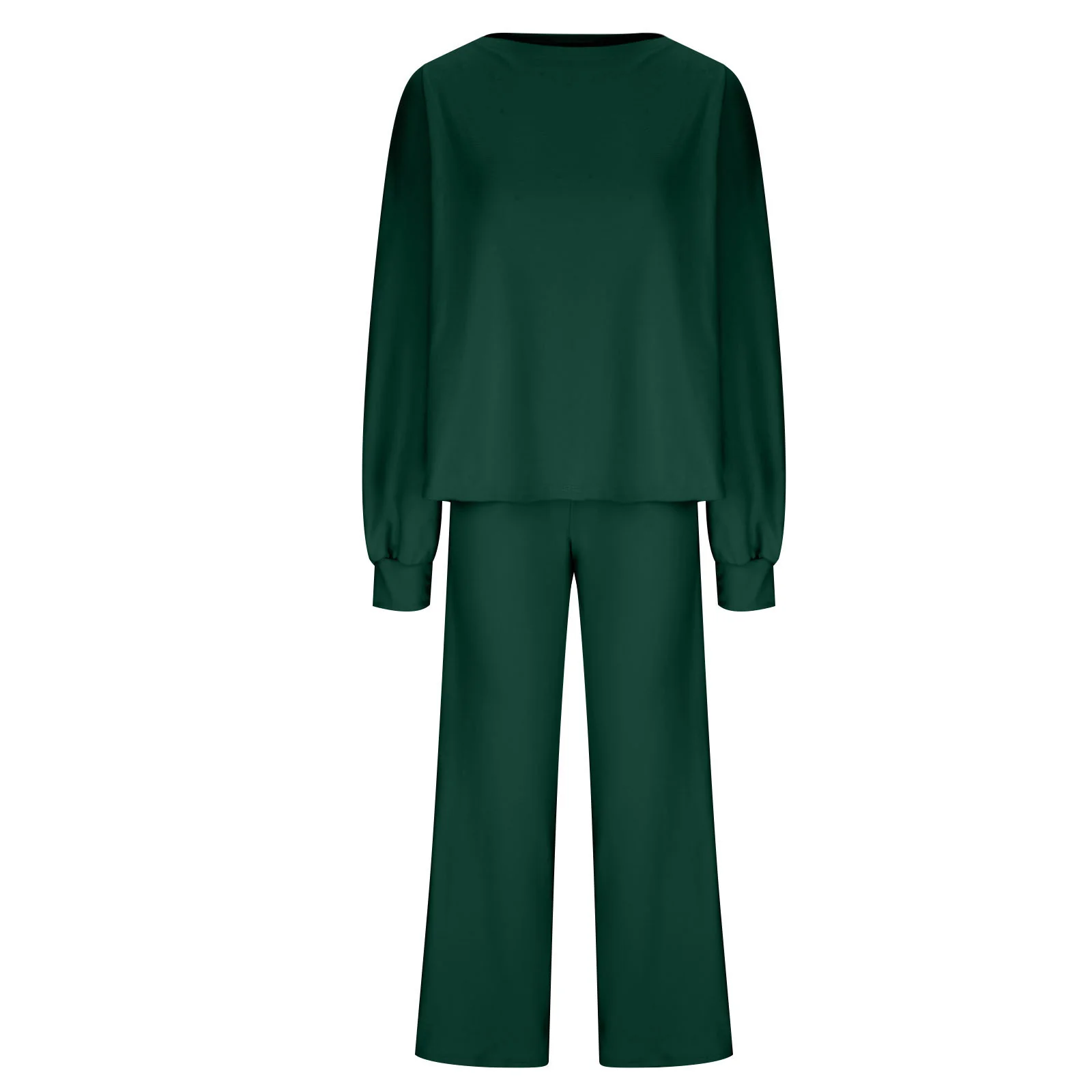 Womens Fall Winter Casual Solid Knitted 2 Piece Sets Long Sleeve Hoodie - Image 17